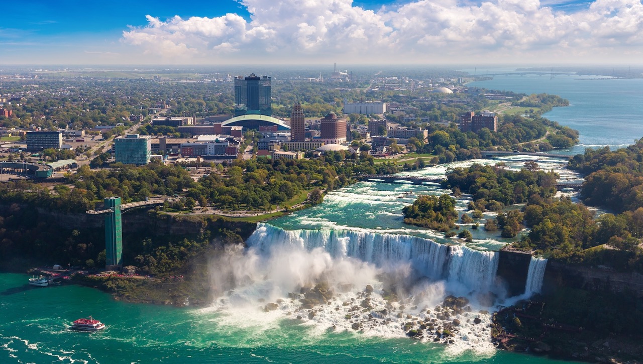 Aerial shot of Niagara